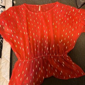 Miami orange and gold top